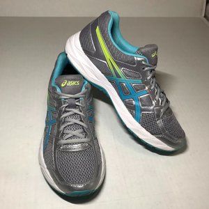 Asics Ortholite Gel Contend 4 Running Shoes Gray Blue White T765Q